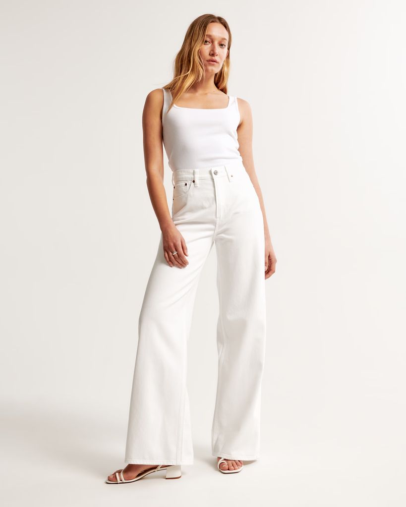 Abercrombie & Fitch High Rise Wide Leg Jean