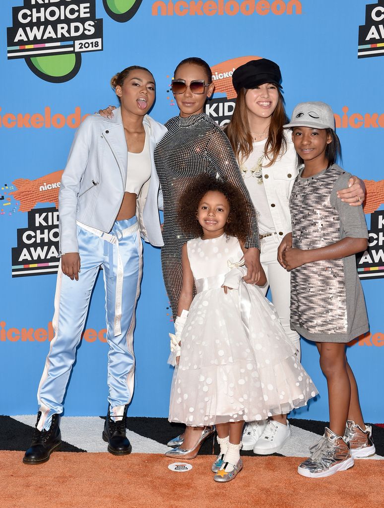 Mel B on the red carpet with her daughters 