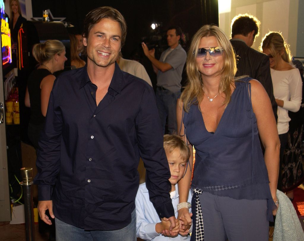 Rob Lowe, wife Cheryl and son John Owen during NBC All-Star Casino Night - 2003 TCA Press Tour - Arrivals at the Renaissance Hotel Grand Ballroom in Hollywood, California, United States. (Photo: Jean-Paul Aussenard/WireImage)