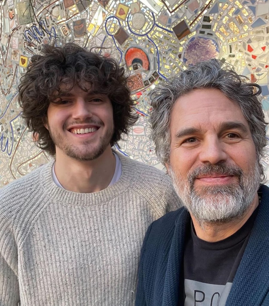 Photo shared by Mark Ruffalo on Instagram on June 19, 2024 with his son Keanu Ruffalo in celebration of his 23rd birthday