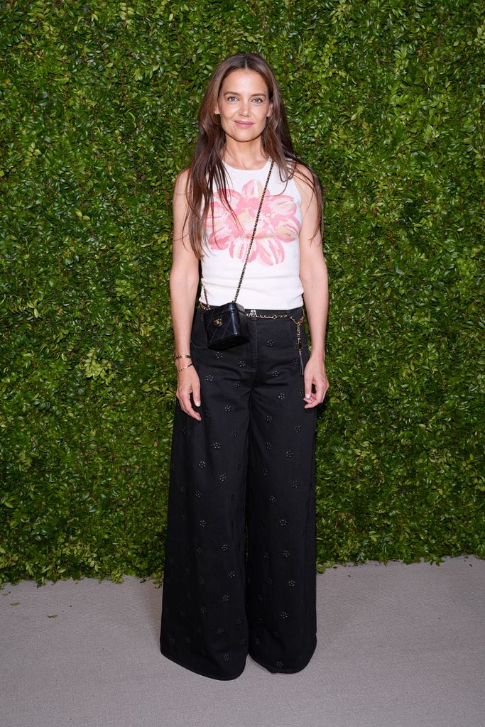 Katie Holmes, wearing Chanel, attends the Chanel Tribeca Festival Women’s Luncheon at the Greenwich Hotel in New York City on June 07, 2024 where they celebrate the Through Her Lens program. (Photo: Sean Zanni/WireImage)