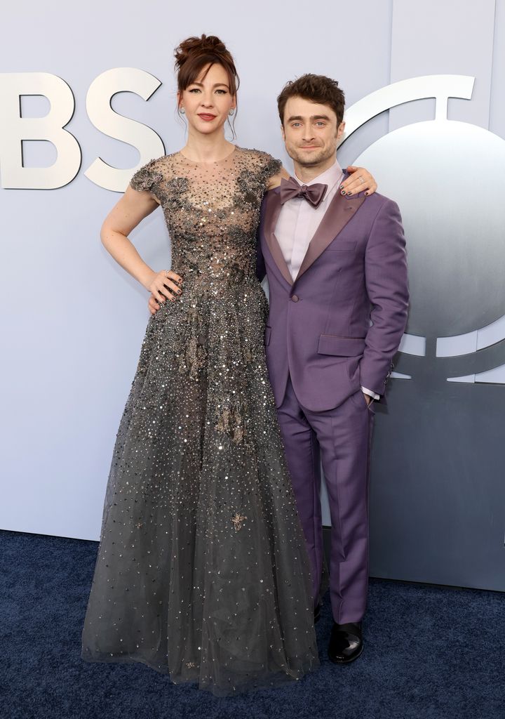 Erin Darke and Daniel Radcliffe attend the 77th Annual Tony Awards at the David H. Koch Theater at Lincoln Center on June 16, 2024 in New York City.