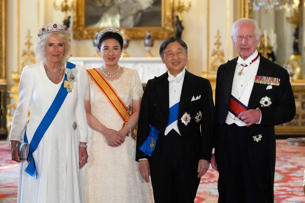 With Queen Camilla, Empress Masako, Emperor Naruhito and King Charles