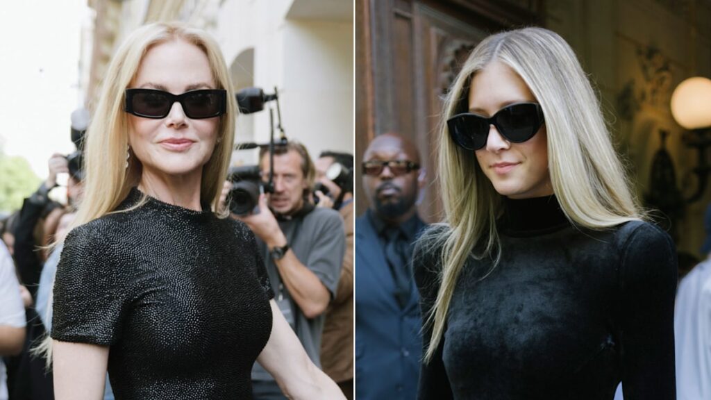 Nicole Kidman’s daughter Sunday Rose, 15, twins with famous mom for front row debut at Paris Fashion Week