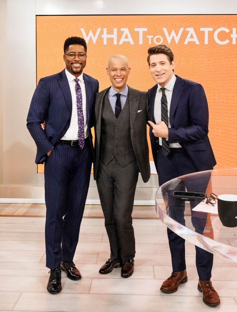 CBS Mornings Co-Hosts Nate Burleson and Tony Dokoupil with CBS Mornings and CBS News Streaming Network Anchor and Correspondent, Vladimir Duthiers