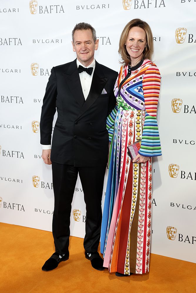 Alexander with his wife Hannah on the orange carpet for the BAFTA dinner