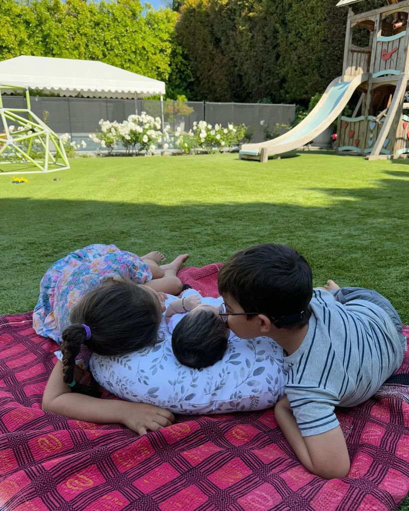 Mindy Kaling's kids Kit and Spencer love their new sister Anne