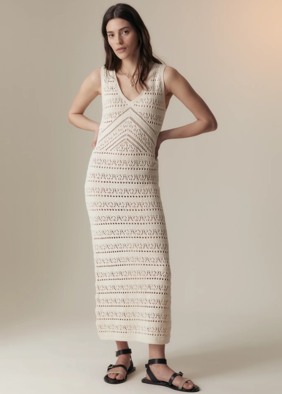 Marks & Spencer Cream Crochet Dress 