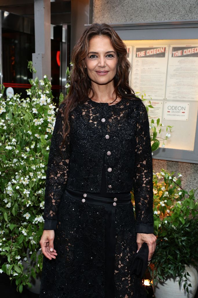     Katie Holmes, wearing Chanel, attends the Chanel Tribeca Festival Artist Dinner 