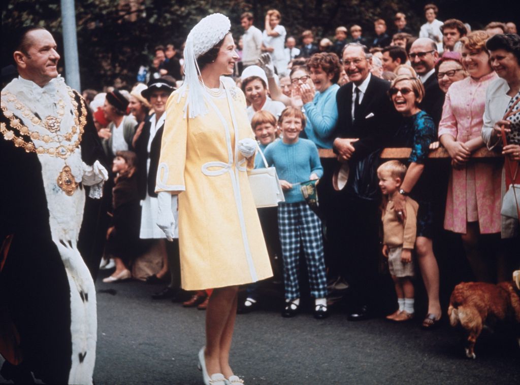 The Queen during a royal walk in Australia in 1970