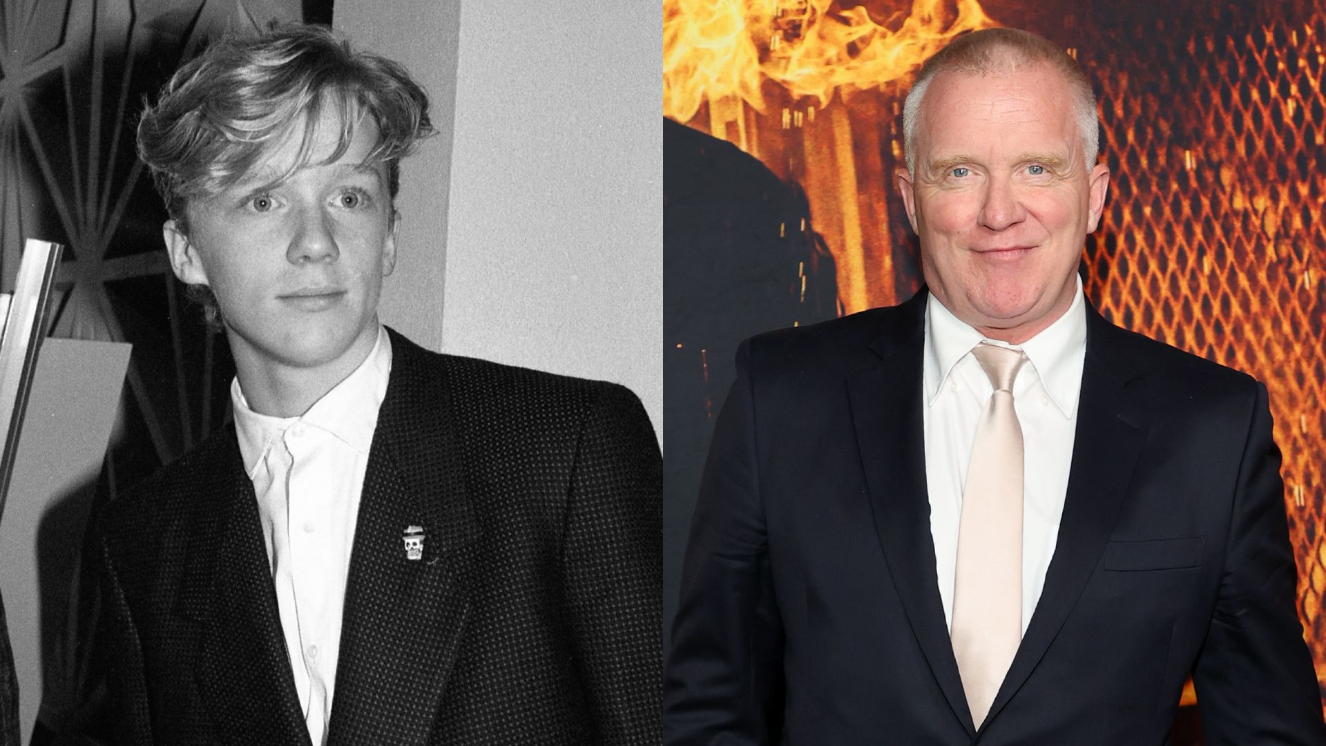 The split image of Anthony Michael Hall in 1985 vs. today