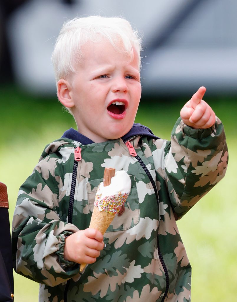 Lucas Tindall holding ice cream