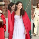 Katie Holmes beams with pride as daughter Suri Cruise, 18, drops estranged father Tom’s last name at graduation