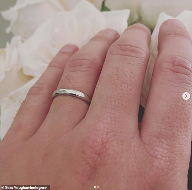 Sharing a picture of her engagement ring, Sam wrote on her Instagram page: 'The beginning of forever'