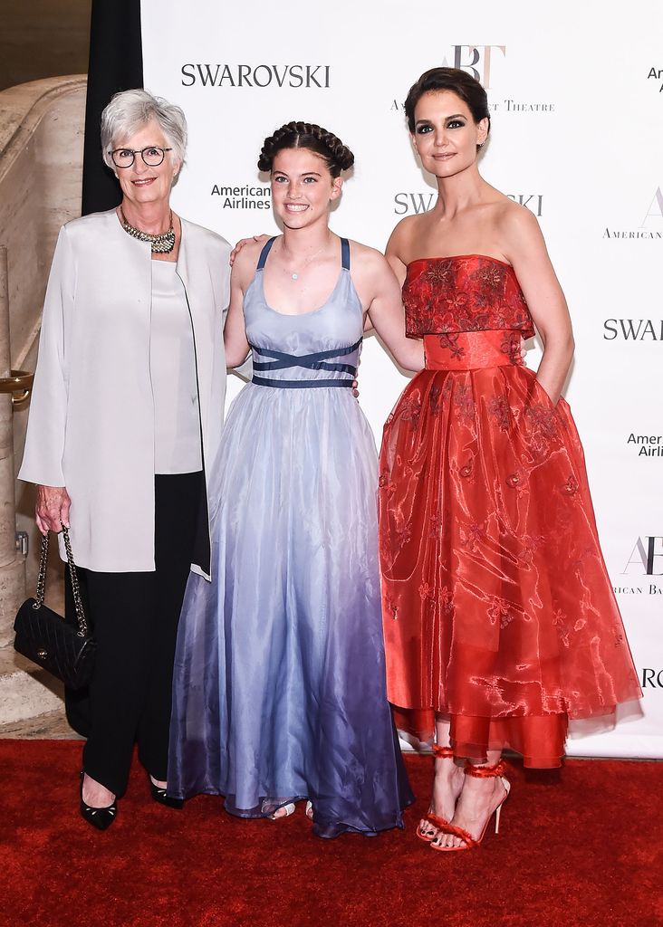 Katie Holmes with her mother and beautiful niece Kathleen