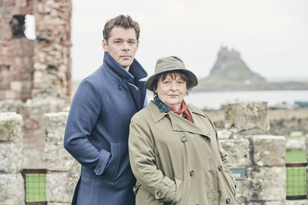 Kenny Doughty as DS Aiden Healy and Brenda Blethyn as DCI Vera Stanhope in the Vera Christmas Special 