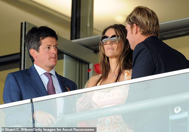 Henry is pictured with Liz and former flame Shane Warne at Royal Ascot in 2013