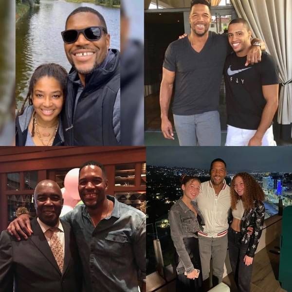 Michael Strahan with his kids in some photos