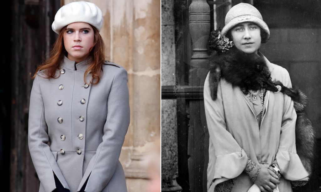 A split image of Princess Eugenie and the Queen Mother