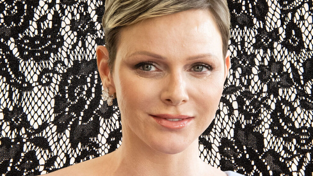 Princess Charlene slips into sheer lace jumpsuit with defined waist