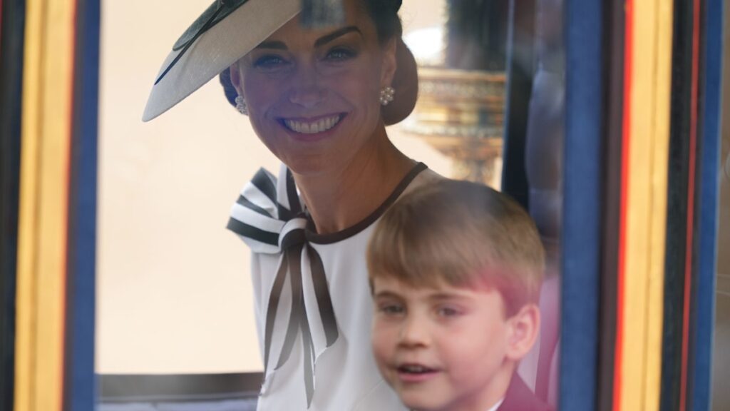 Watch Prince Louis dance as he makes mum Kate Middleton giggle during Trooping the Colour