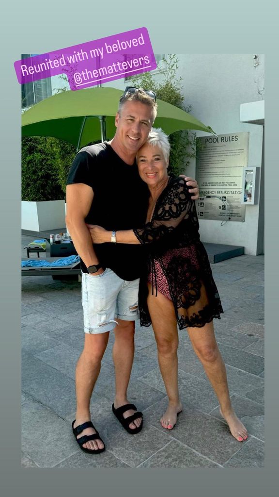 Denise Welch in a pure black cover