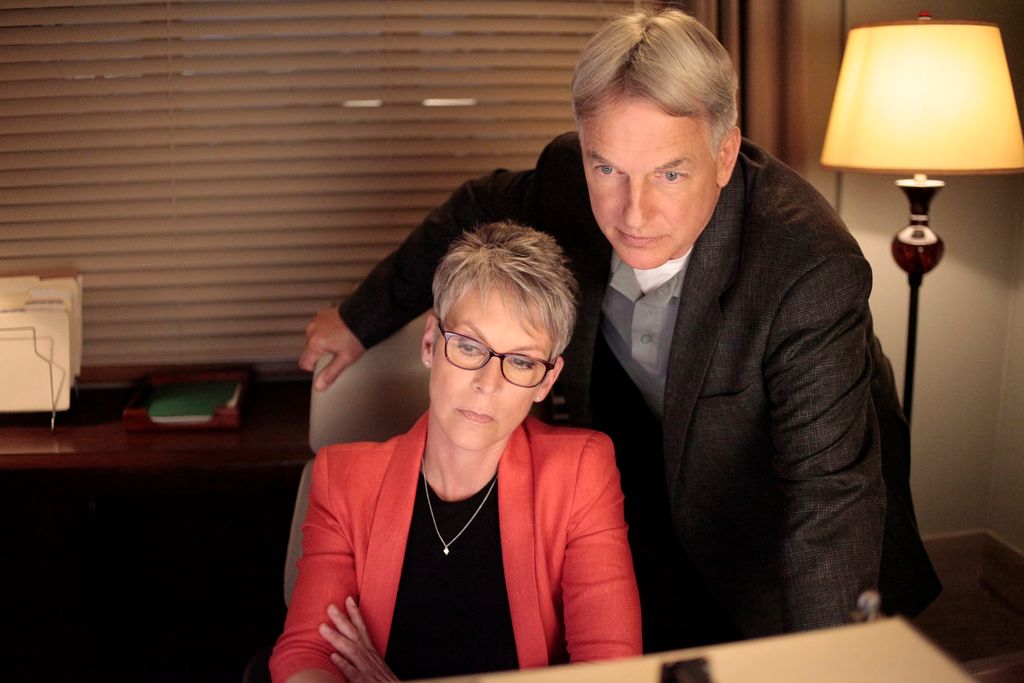 Jamie Lee Curtis and Mark Harmon in NCIS in 2012