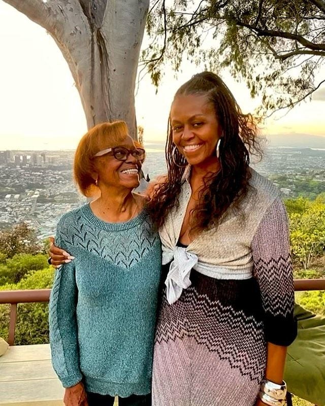 Michelle Obama and her late mother, Marian Robinson 