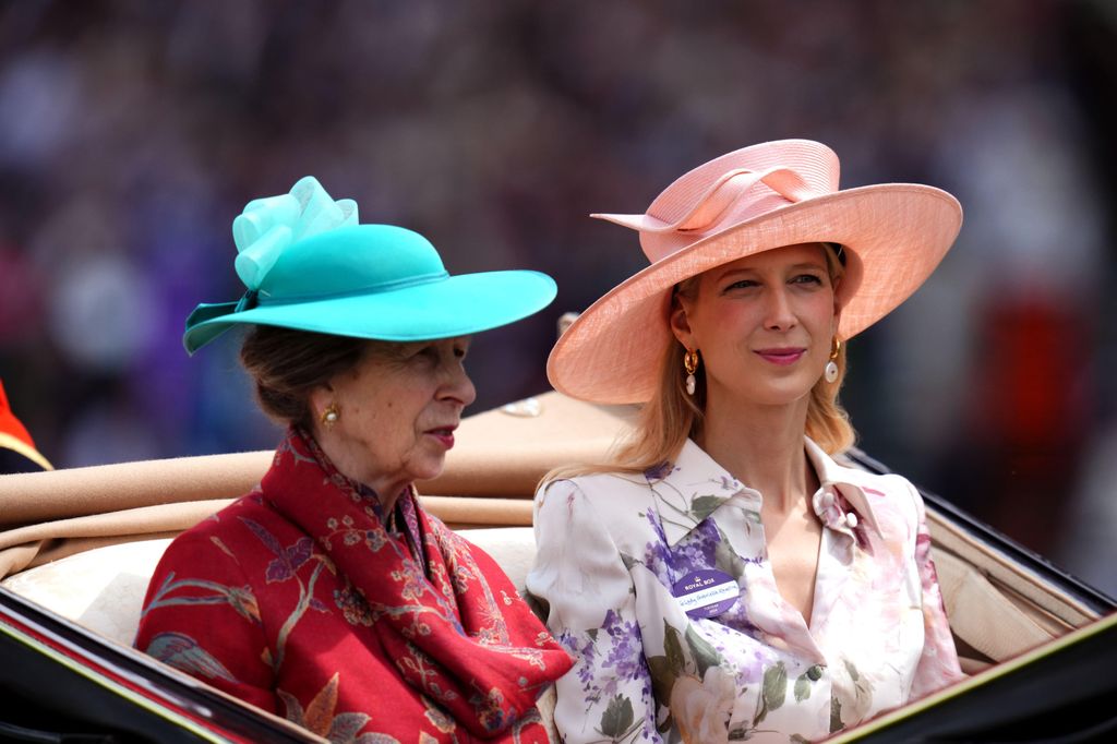 Princess Anne and Lady Gabriella Kingston in the carriage at Royal Ascot