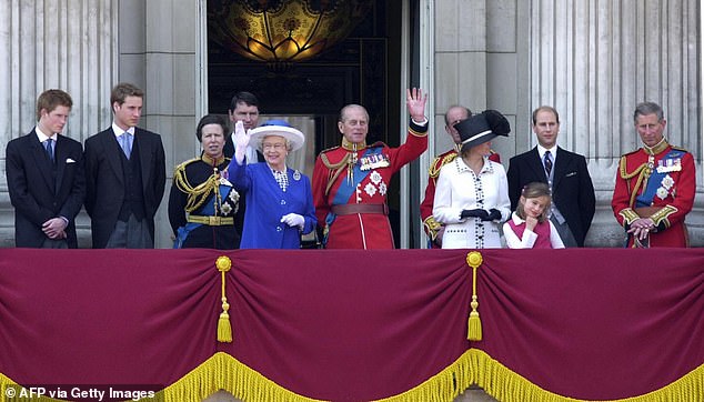 The royals wave to the crowd gathered in London for the Trooping the Colour ceremony