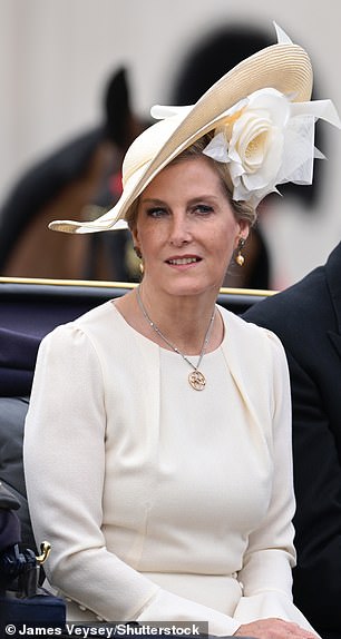 Sophie was a vision in white during Trooping the Colour 2023