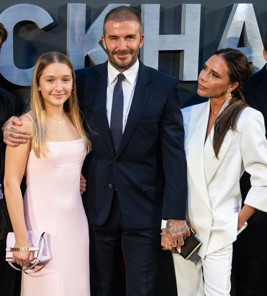 The Beckham family at the premiere 