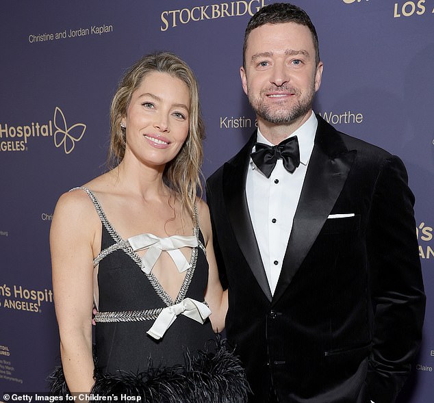 Timberlake and his wife, actress Jessica Biel, who married in 2012 (photo as of 2022)