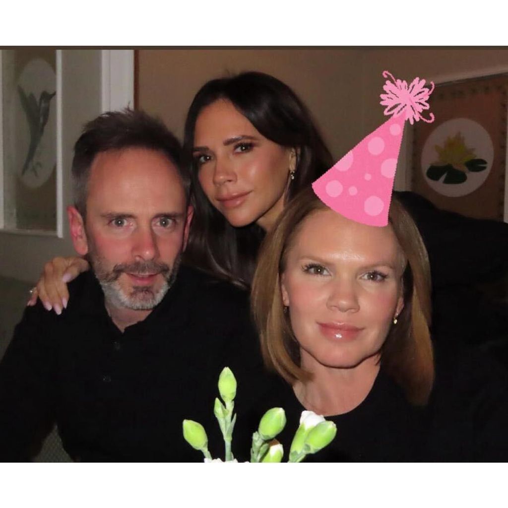 The three were together on Lewis's birthday last year