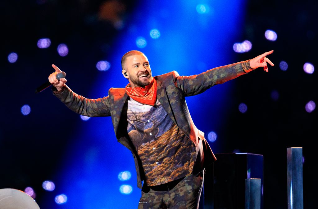 Recording artist Justin Timberlake performs onstage during the Pepsi Super Bowl LII halftime show at US Bank Stadium on February 4, 2018