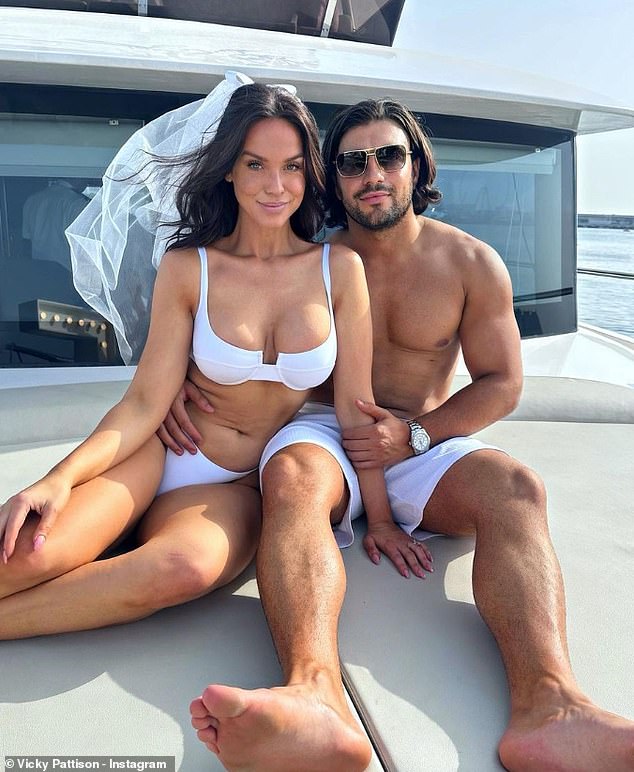 The TV personality confirmed she was ready to tie the knot with her partner Erkan Ramadan, 30, when he proposed with a £200K ring during a romantic holiday in Dubai in February 2022 (pictured together last month)