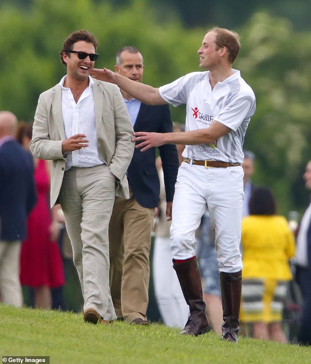 Prince William with his best friend Thomas van Straubenzee at the polo in 2014. He served as an assistant alongside James Meade at Prince William's wedding in 2011, and shared a toast at the reception.