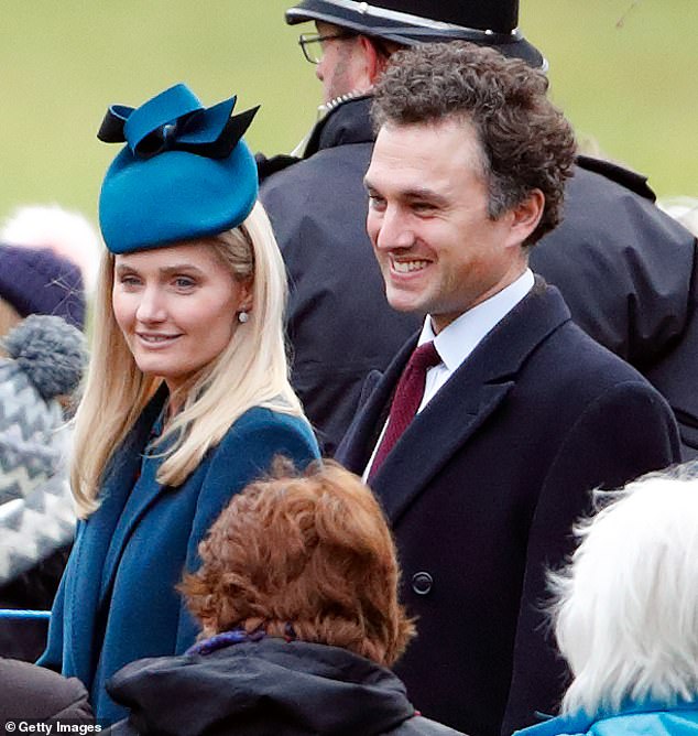 Lucy Lanigan-O'Keefe and Thomas van Straubenzee attend Sunday service at St Mary Magdalene Church on the Sandringham Estate in 2020. Thomas is godfather to Princess Charlotte