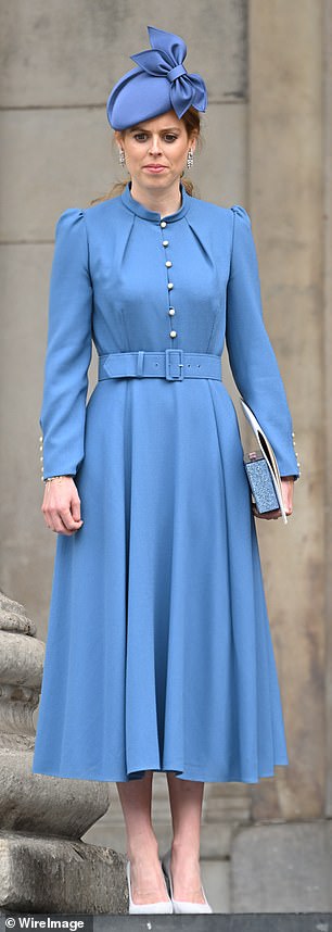 Princess Beatrice wears a stunning cornflower blue dress in 2022