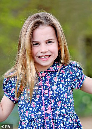 Charlotte wowed the world with her sixth birthday portrait in which she wears a floral button-front dress by Rachel Riley