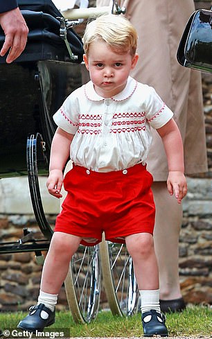 George wore a smocked set to Charlotte's christening in 2015
