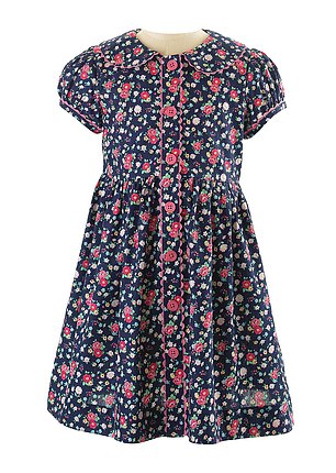The stunning dress is embellished with pink rick-rack and buttons, as well as matching bloomers. The outfit now costs £69