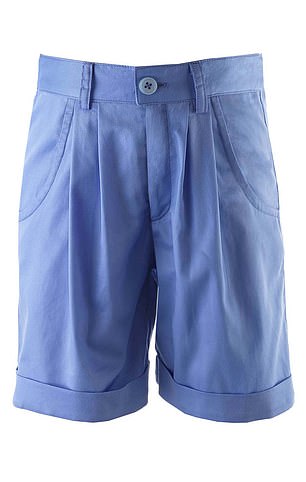 The blue tailored shorts feature front pleats and turned up hems. They're available for £49