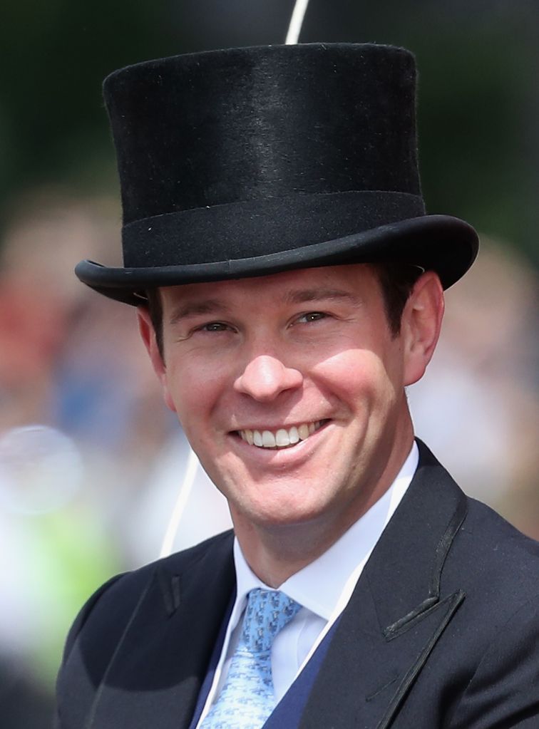 Jack Brooksbank wearing a top hat
