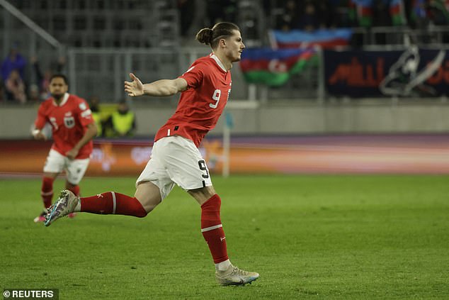Sabitzer was Austria's star player in the qualifiers, scoring four goals and two assists.