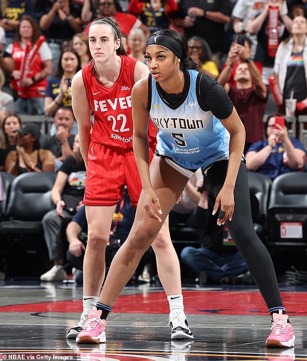 Angel Reese wears custom pink Barbie-themed shoes in highly awaited WNBA showdown with Caitlin Clark as Chicago Sky face Indiana Fever
