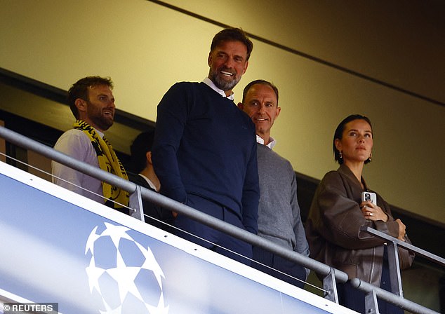 Jurgen Klopp joins the famous faces at Wembley for the Champions League final after the former Liverpool boss was invited by Borussia Dortmund