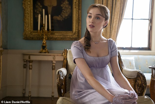 Phoebe is best known for playing Daphne in Netflix's historical drama Bridgerton (pictured in the show).