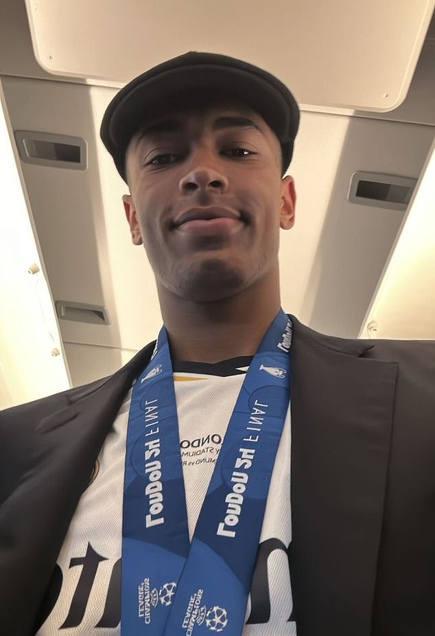 He posted a photo of himself boarding a bus, wearing a flat-cap and holding his winner's medal.