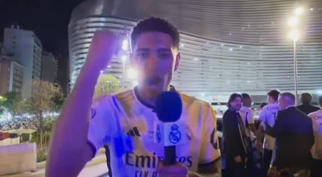 Fans joke Jude Bellingham’s ‘Spanish gene has been unlocked’ by boozy Real Madrid bus parade… as English midfielder sensationally delivers interviews in Spanish after Champions League final victory